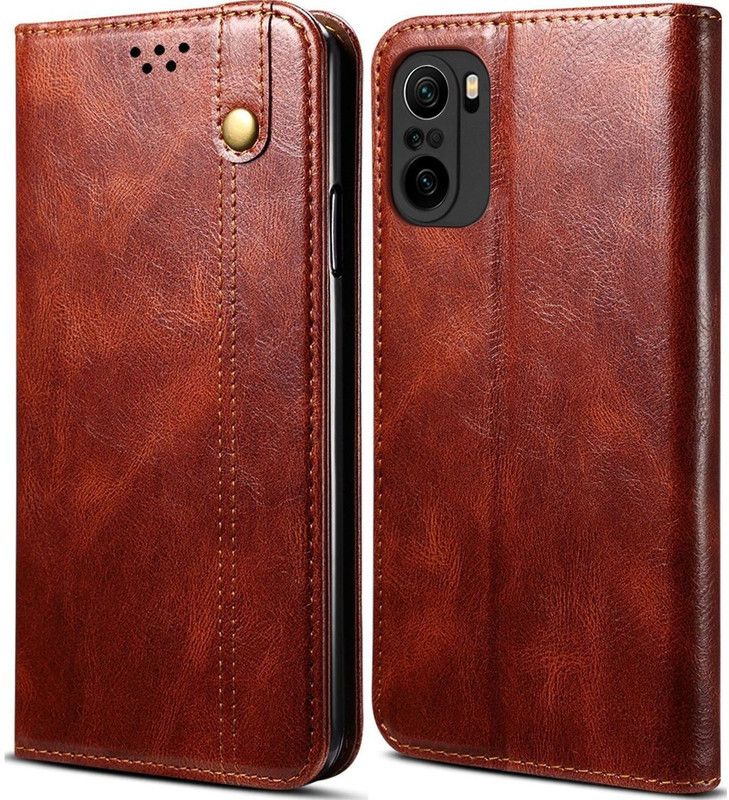 HEAVY DUTY Wallet Case Cover for Mi 11X Pro / Mi 11X  (Brown, Magnetic Case, Pack of: 1)