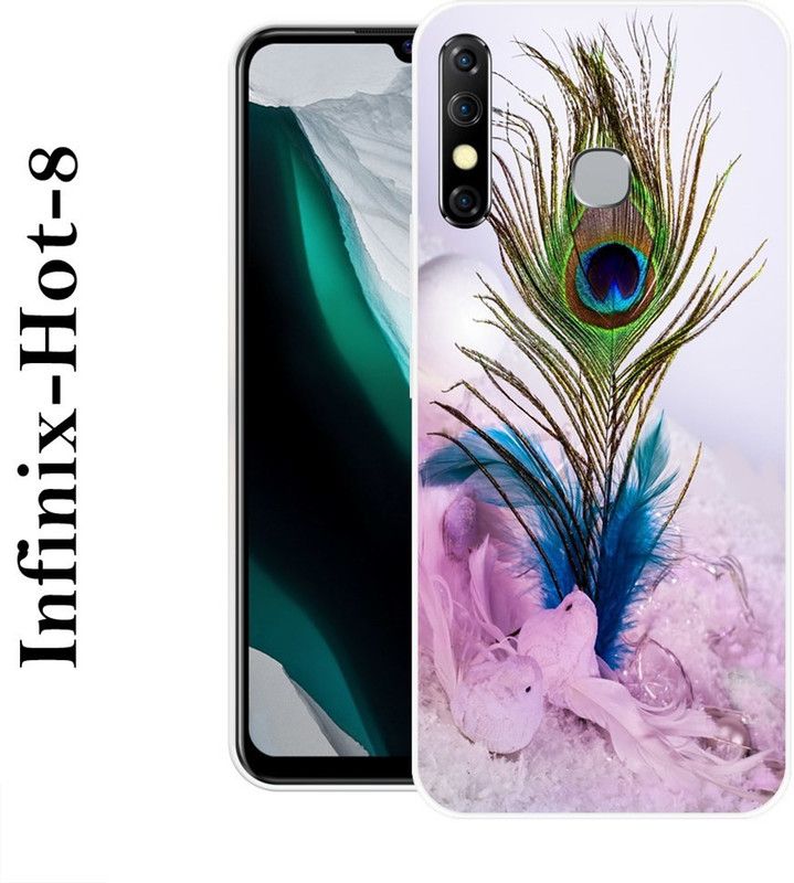 REDFLY Back Cover for Infinix Hot 8  (Multicolor, Silicon)