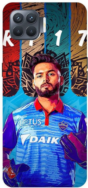 PICHKU Back Cover for OPPO F17 PRO-CPH2119-RISHABH,PANT,DELHI,CAPITALS,IPL,TEAM,LOGO  (Multicolor, Pack of: 1)