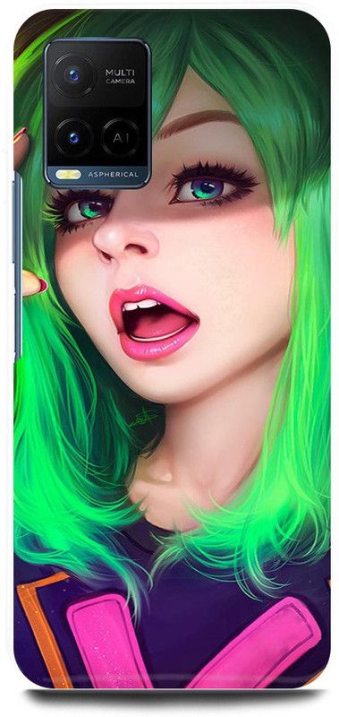 play fast Back Cover for Vivo Y33s, V2109 ORIONY, GIRL, CUTE, GIRL, LOVELY, GIRL, LOVE  (Green, Hard Case, Pack of: 1)
