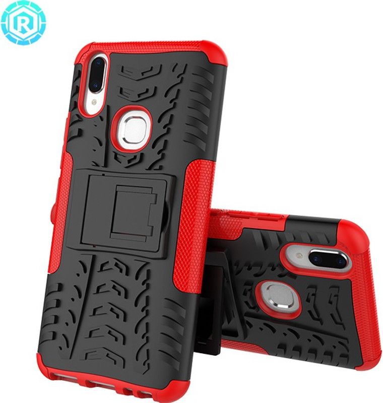 MOBIRUSH Back Cover for Vivo V9  (Red, Rugged Armor, Pack of: 1)