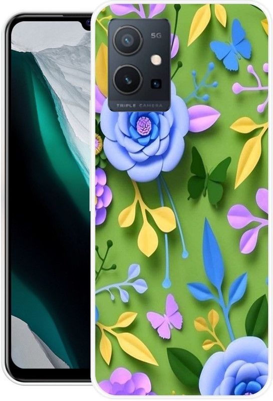 Krtagy Back Cover for Vivo Y75 5G  (Multicolor, Dual Protection, Silicon, Pack of: 382)