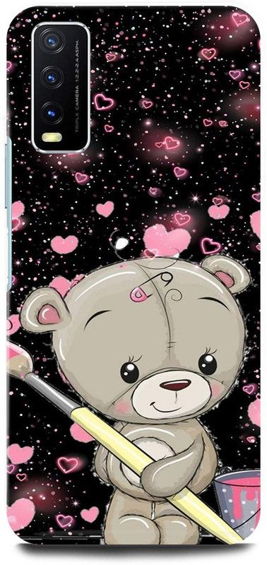 play fast Back Cover for Vivo Y20, V2029 TEDDY, BEAR, DOLL, CARTOON, ART  (Multicolor, Hard Case, Pack of: 1)