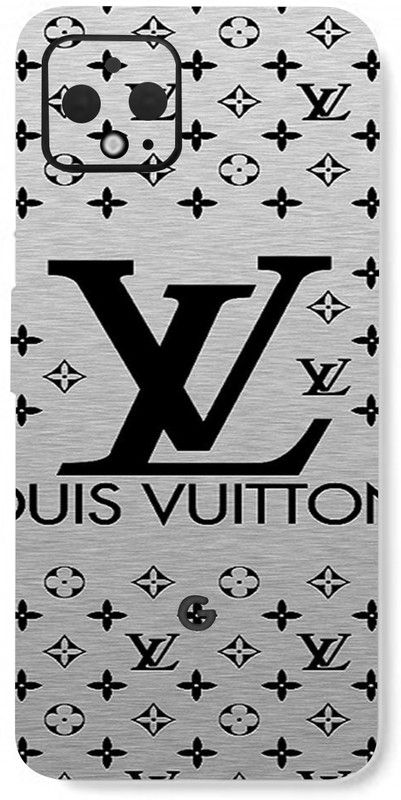 CLAXA Silver Louis Vuitton Mobile Back Skin, Google Pixel 4Xl Mobile Skin  (Silver Louis Vuitton Skin With Super matte finish.....)