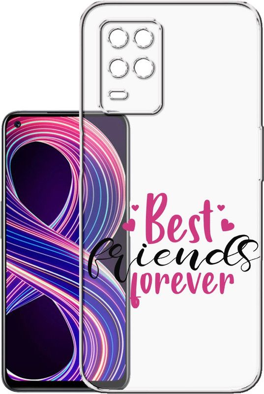 HANIRY Back Cover for Realme 8 Pro / RMX3081 mobile cover | BEST FRIENDS FOREVER TEXT | Design | PNG_86  (Multicolor, Flexible, Silicon, Pack of: 1)