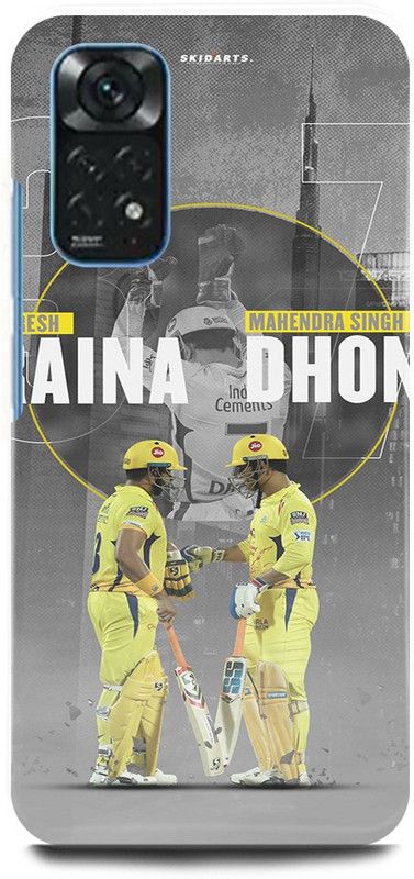 play fast Back Cover for Redmi Note 11S MAHENDRA, SINGH, DHONI, SURESH, RAINA, CSK, PLAYER  (Multicolor, Hard Case, Pack of: 1)
