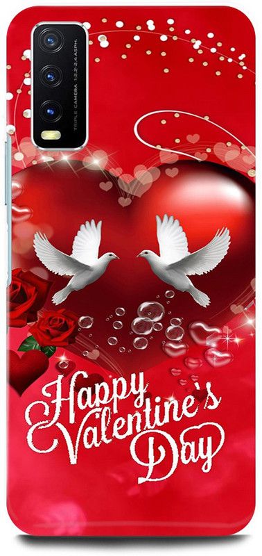 play fast Back Cover for Vivo Y20, V2029 HAPPY, VALENTINE, DAY, LOVE, COUPLE, GIRL, BOY  (Red, Hard Case, Pack of: 1)