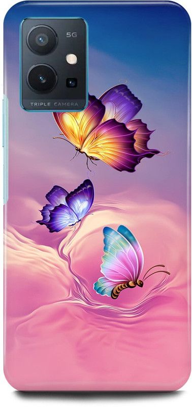 JUGGA Back Cover for OPPO K10, CPH2373, BUTTER, FLY, PINK, NATURE, FLOWERS  (Pink, Hard Case)