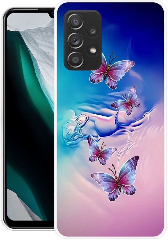 PINKZAP Back Cover for Samsung Galaxy A52s 5G  (Blue, Pink, Grip Case, Silicon, Pack of: 1)