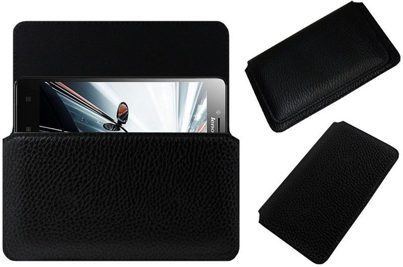 ACM Pouch for Lenovo A6000  (Black, Cases with Holder, Pack of: 1)