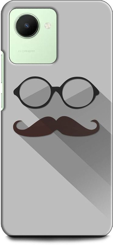 WallCraft Back Cover for Realme C30, RMX3581 HIPSTER, INDIGO, GRAY, BEARD, MOUSTACHE, GOGGLE  (Multicolor, Dual Protection, Pack of: 1)