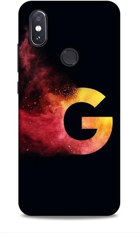 MAPPLE Back Cover for Redmi Mi A2 (G / Letter / Alphabet / Name)  (Black, Hard Case, Pack of: 1)