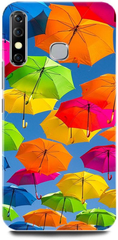 FRONK Back Cover for Infinix Hot 8, X650C, FLYING, UMBRELLA, COLORFULL  (Multicolor, Hard Case, Pack of: 1)