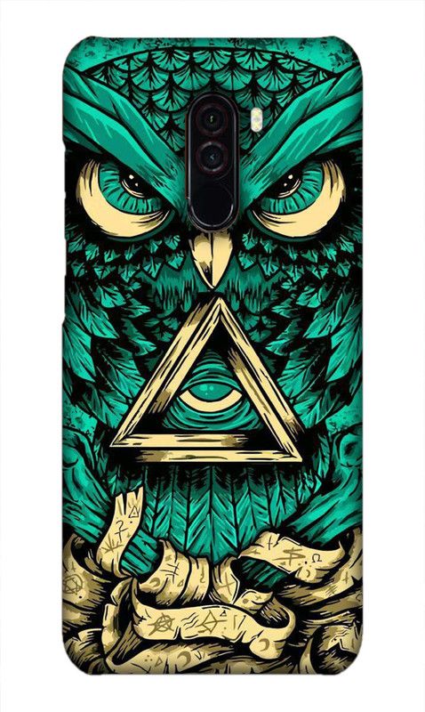 Ekish Back Cover for POCO F1  (Green, Beige, Pack of: 1)