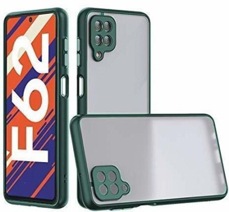 Cermarise Back Cover for Samsung Galaxy M62  (Green, Camera Bump Protector, Pack of: 1)