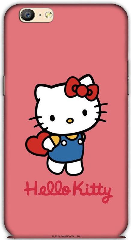 CROKIAN Back Cover for Oppo A57 Hello Kitty Back Cover  (Pink, Hard Case, Pack of: 1)