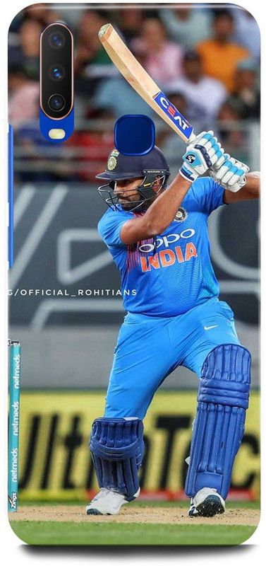 JUGGA Back Cover for vivo Y12, 1904, ROHIT, SHARMA, INDIAN, PLAYER, MUMBAI, INDIANS  (Blue, Hard Case, Pack of: 1)