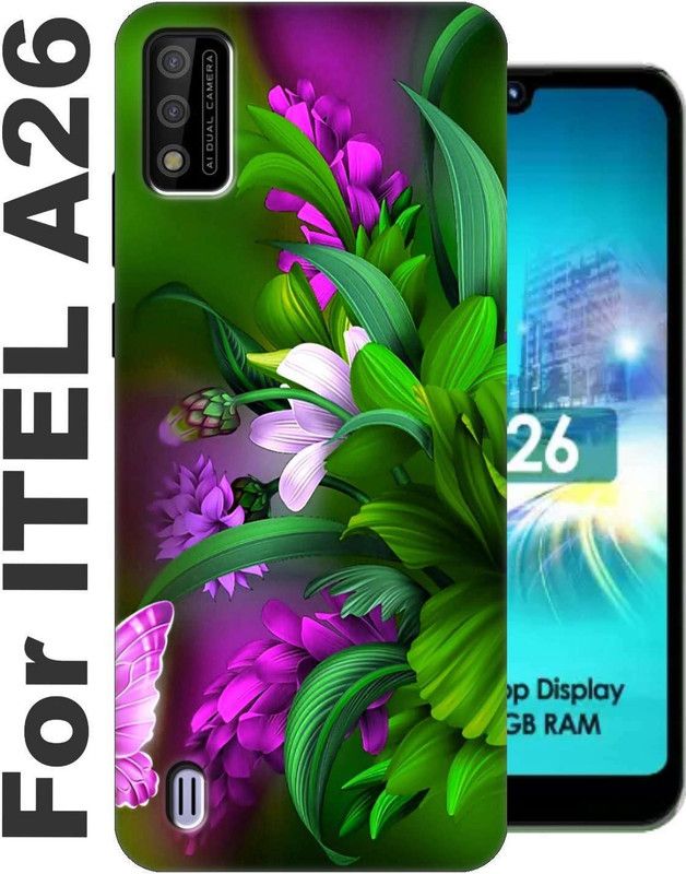 YorKtoLene Back Cover for Itel A26 2597  (Black, Dual Protection, Silicon, Pack of: 1)
