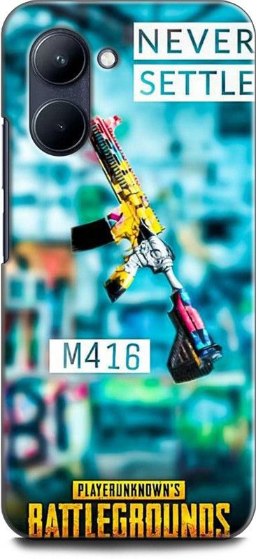 WallCraft Back Cover for Realme C33, RMX3624 GUN, PISTOL, ARMY, AMMO, M416, PUBG  (Multicolor, Dual Protection, Pack of: 1)