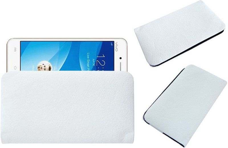 ACM Pouch for Vivo V1  (White, Cases with Holder, Pack of: 1)