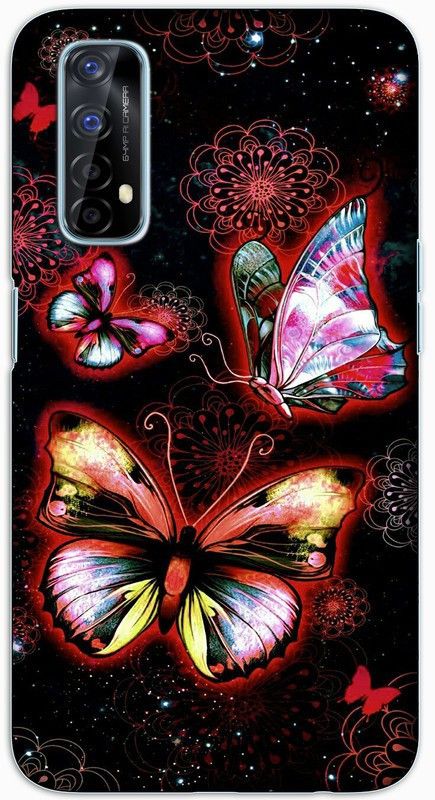 artocus Book Cover for realme 7, realme 7 Butterfly colourful Printed Back Cover  (Multicolor, Hard Case, Pack of: 1)