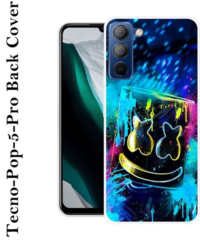 SHIVKUDI Back Cover for Tecno Pop 5 Pro  (Multicolor, Silicon)