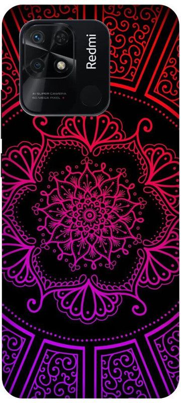 play fast Back Cover for REDMI 10 Power, MANDALA, ART, ABSTRACT, ART, RANGOLI, PATTERN  (Purple, Hard Case, Pack of: 1)