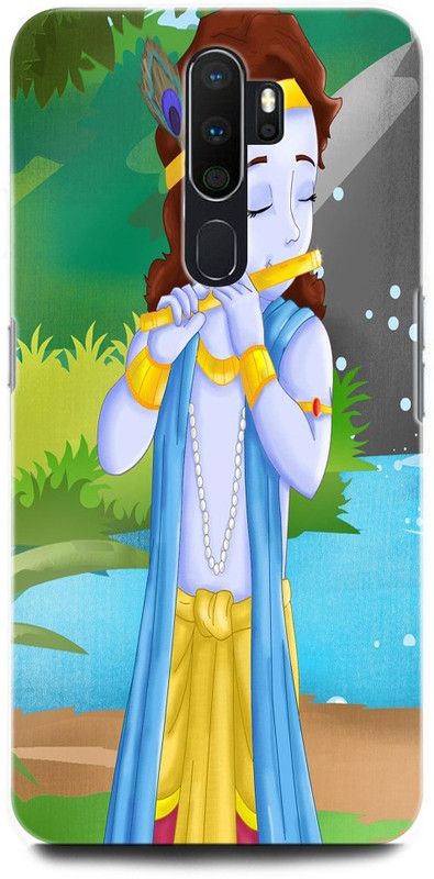 ORBIQE Back Cover for OPPO A5 2020 CPH1933 KRISHNA, MORPANKH, VASUDEV, GOD, KRISHN KANHIYA, FLUTE  (Multicolor, Hard Case, Pack of: 1)