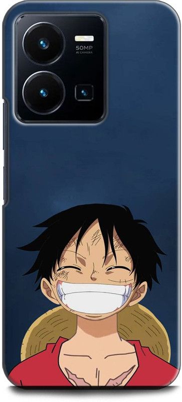 WallCraft Back Cover for Vivo Y35, V2205 LUFFY, SMILE, ANIME, CARTOON  (Multicolor, Dual Protection, Pack of: 1)