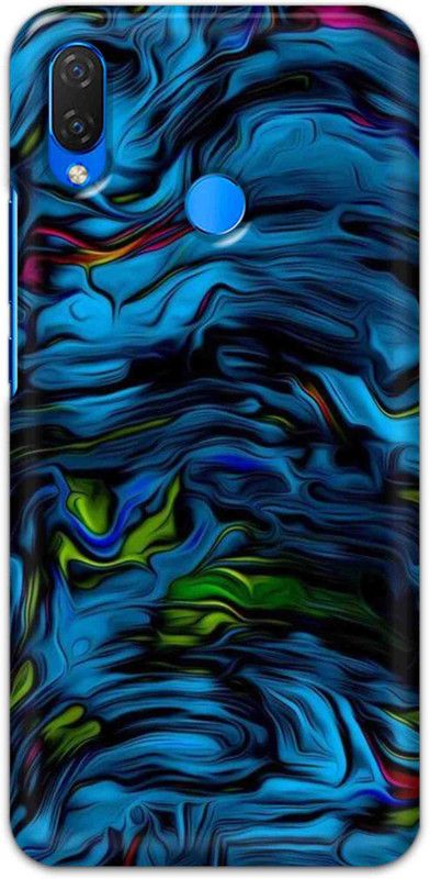 NDCOM Back Cover for NOVA 3 Blue Abstract Printed  (Multicolor, Hard Case, Pack of: 1)
