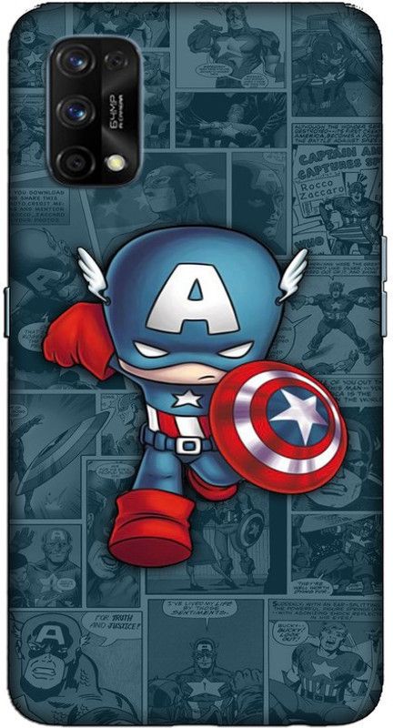 CROKIAN Back Cover for Realme 7 Pro Little Captain America Back Cover  (Multicolor, Hard Case, Pack of: 1)