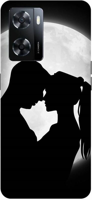 Dimora Back Cover for OPPO A 57e, CUTEGIRL LOVECOUPLE VALENTINELOVERS GIRLSBACKCOVER  (Black, Hard Case, Pack of: 1)