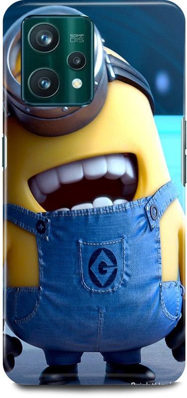 FIKORA Back Cover for Realme C31, RMX3501, MINIONS, CARTOON, FUNNY, EMOJI  (Yellow, Hard Case, Pack of: 1)