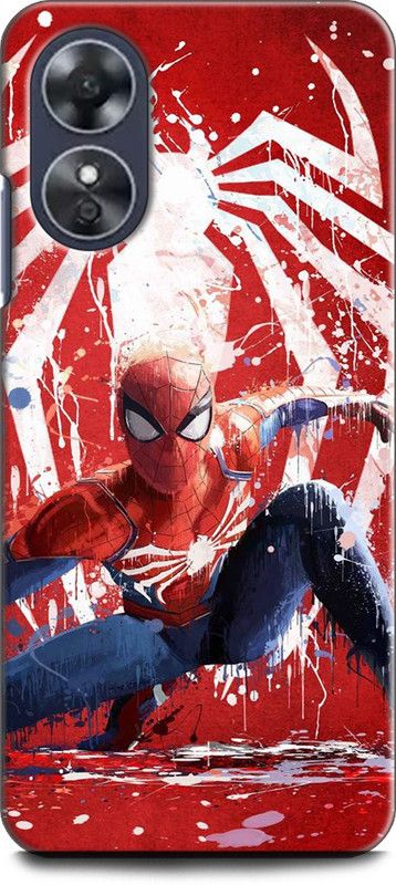 WallCraft Back Cover for OPPO A17, CPH2477 SPIDERMAN, LOGO, AVENGER, MARVEL, SUPERHERO  (Multicolor, Dual Protection, Pack of: 1)