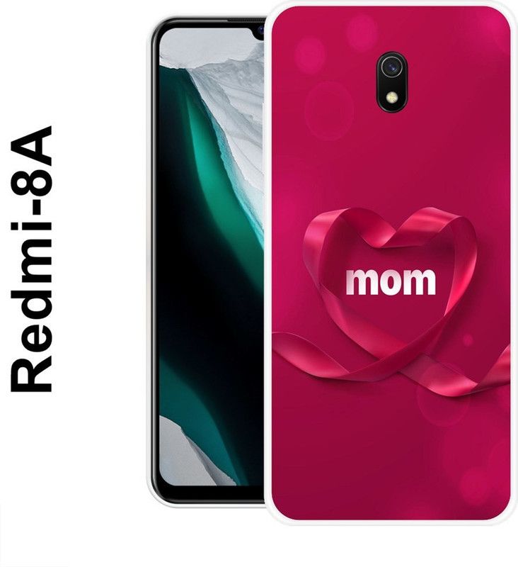 REDFLY Back Cover for Redmi 8A  (Pink, White, Silicon)