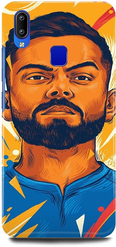 JUGGA Back Cover for Vivo Y93, 1814, VIRAT, KOHLI, SKETCH, ART  (Yellow, Hard Case, Pack of: 1)