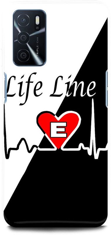 FUGGA Back Cover for OPPO A16, E, LETTER, ALPHABET, LIFE, LINE, E, NAME  (Multicolor, Hard Case, Pack of: 1)