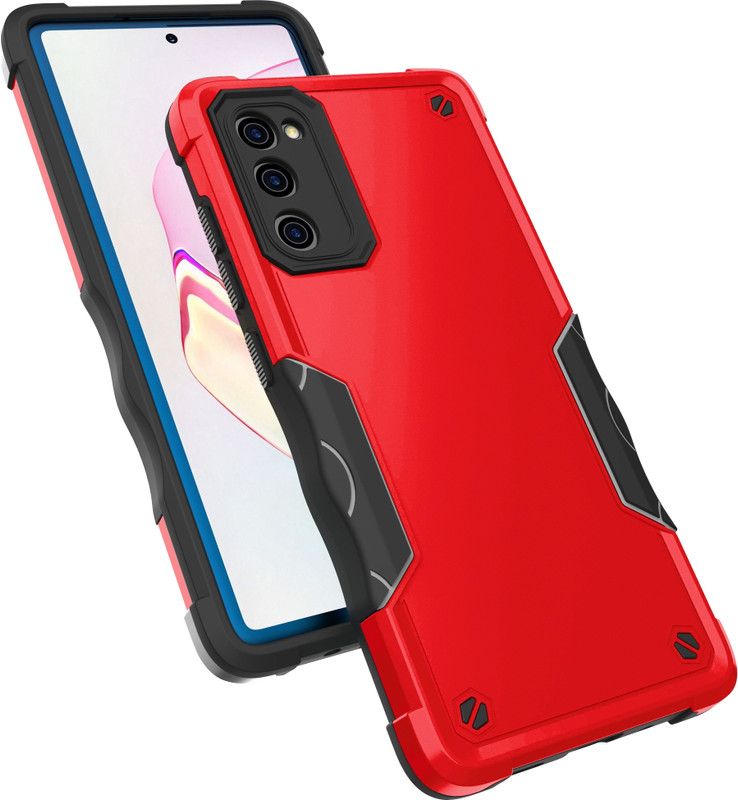 Cubix Back Cover for Samsung Galaxy S20 FE  (Red, Dual Protection, Pack of: 1)
