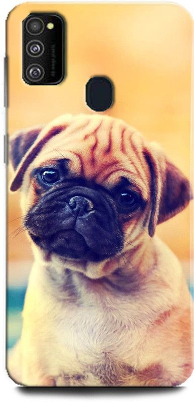 WallCraft Back Cover for Samsung Galaxy M21 PUG, CUTE DOG, CUTE, ANIMAL, PET  (Multicolor, Dual Protection, Pack of: 1)