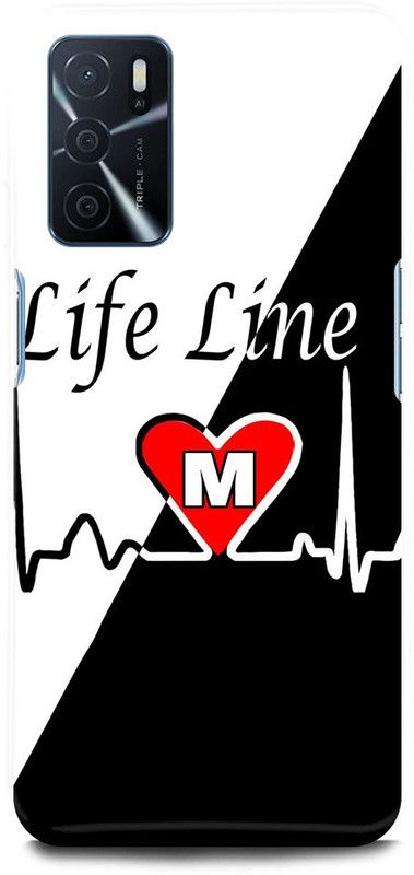 FUGGA Back Cover for OPPO A16, M, LETTER, ALPHABET, LIFE, LINE, M, NAME  (Multicolor, Hard Case, Pack of: 1)