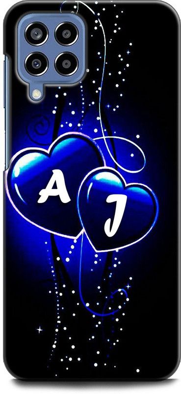 WallCraft Back Cover for SAMSUNG Galaxy M53 5G A J, A LOVES J, NAME, ALPHABET, AJ LOVE, HART, BLUE  (Multicolor, Dual Protection, Pack of: 1)