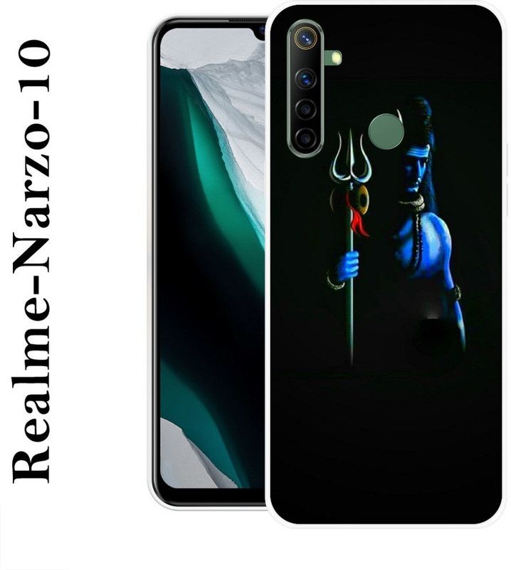 KLC Back Cover for Realme Narzo 10  (Blue, Black, Silicon)