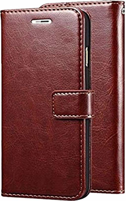 PerfectBuy Flip Cover for Mi 10i  (Brown, Pack of: 1)
