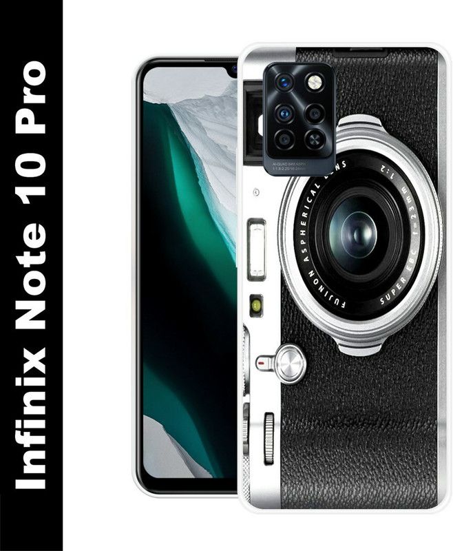 Artage Back Cover for Infinix Note 10 Pro  (Black, Grey, Silicon, Pack of: 1)