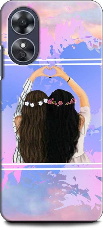 INDICRAFT Back Cover for OPPO A17, CPH2477 FRIEND, ANIME, BFF, BEST FRIENDS, FOREVER, GIRLS  (Multicolor, Shock Proof, Pack of: 1)