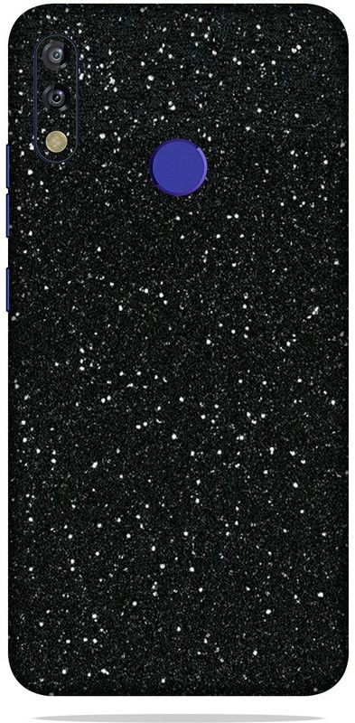 OggyBaba tecno camon iSky 3, Phone Back side Protector and Camera Protector Mobile Skin  (Coal Black Glitter Skin Matte Finish Skin)