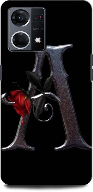 GRAFIQE Back Cover for OPPO Reno7 4G A, A LETTER, A ALPHABET, A DESIGN  (Multicolor, Shock Proof, Pack of: 1)
