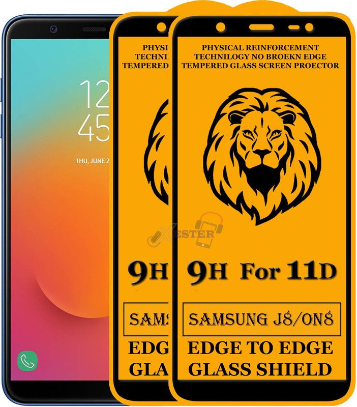 FIVE-O Edge To Edge Tempered Glass for Samsung Galaxy On8  (Pack of 2)