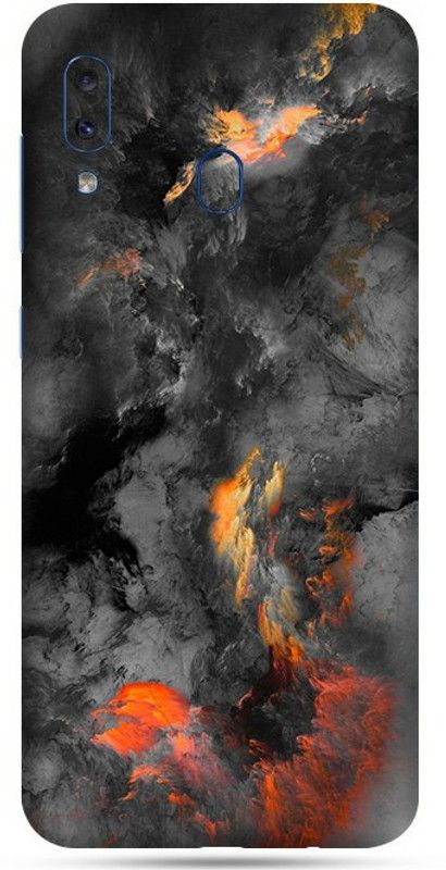 OggyBaba samsung galaxy a20 Mobile Skin  (Black Clouds Skin Matte Finish)