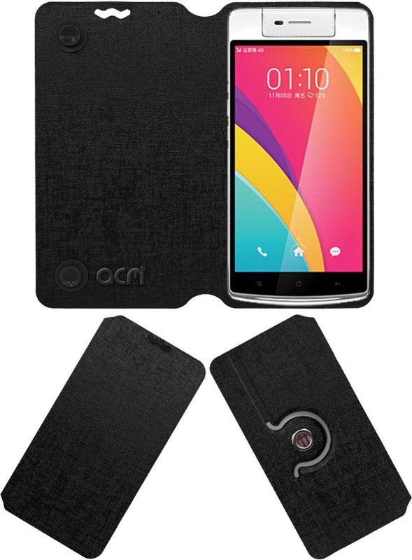ACM Flip Cover for Oppo N3  (Black, Cases with Holder, Pack of: 1)